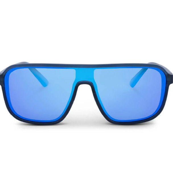 product variation OPTIC NERVE Unisex Montrose Matte Crystal Navy Frame with Polarized Brown Lens Blue Mirror Sunglasses (22770) image