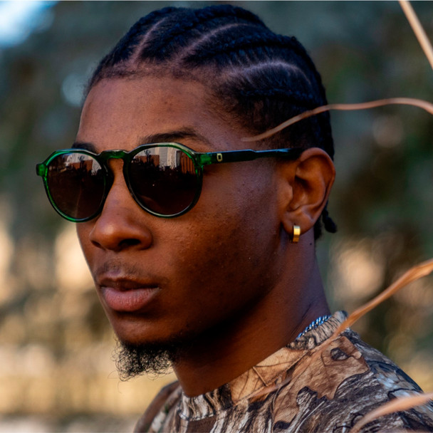 product variation OPTIC NERVE Unisex RiNO Shiny Crystal Green Frame with Polarized Brown Lens Sunglasses (22772) image