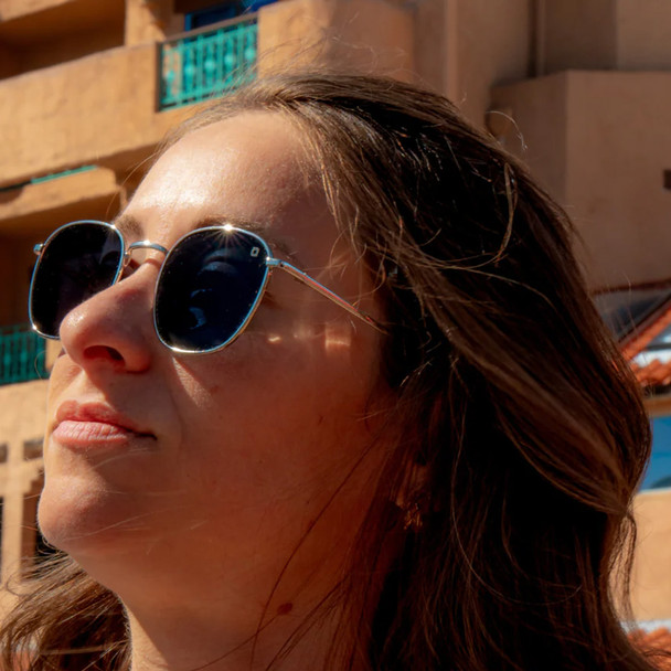 product variation OPTIC NERVE Unisex Townsend Shiny Silver Frame with Smoke Lens Sunglasses (22714) image