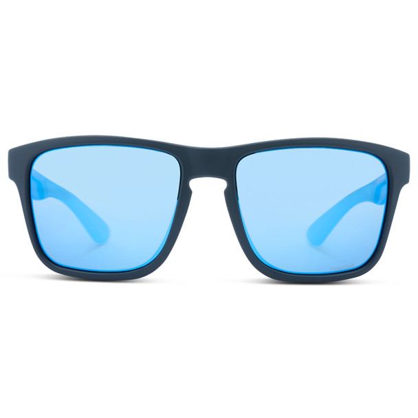 product variation OPTIC NERVE Unisex Rumble Matte Black Frame with Polarized Amber Lens Blue Mirror Sunglasses (22819) image