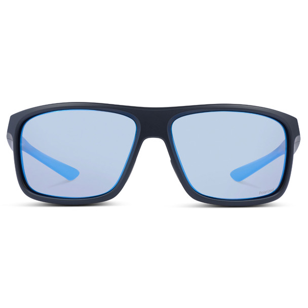 product variation OPTIC NERVE Unisex Cuda Matte Black Frame with Polarized Amber Lens Blue Flash Mirror Sunglasses (22821) image