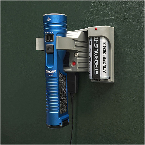 product variation STREAMLIGHT Stinger 2020 S 2000 Lumens 120V AC/12V DC Blue Rechargeable Flashlight w/ PiggyBack Charger (78231) image