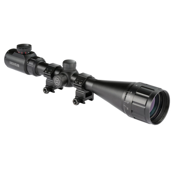 product variation KONUS Fighter 4-16x50mm 1in Tube Dual Illuminated Ballistic Reticle Riflescope w/ Mounting Rings (7349) image