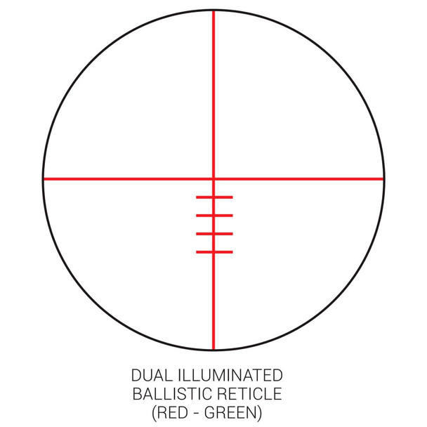 product variation KONUS Fighter 4-16x50mm 1in Tube Dual Illuminated Ballistic Reticle Riflescope w/ Mounting Rings (7349) image