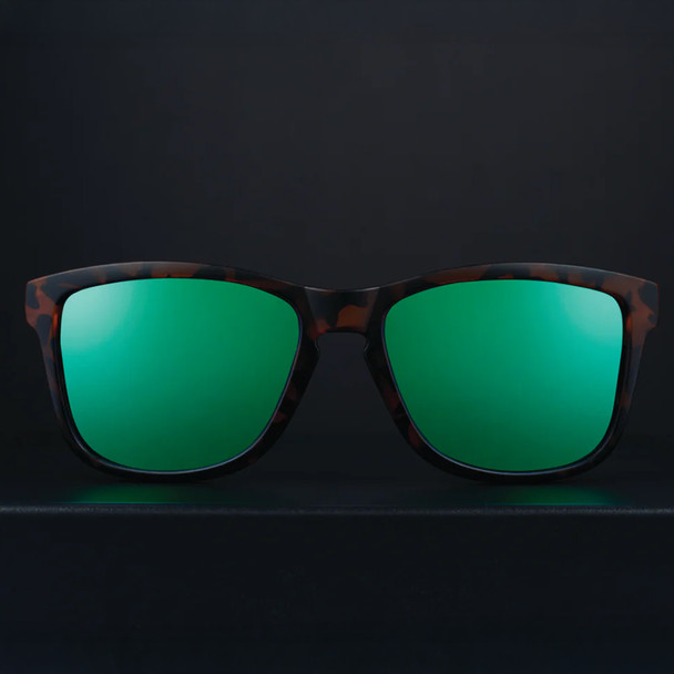 product variation OPTIC NERVE Unisex Argo Matte Black/Matte Demi Lifestyle Sunglasses with Polarized Smoke Lens Green Mirror (22834) image