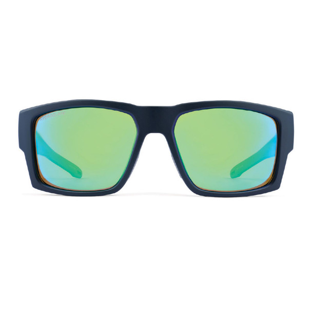 product variation OPTIC NERVE Caddo Matte Black Sunglasses with Hydroglare Polarized Brown Lens Green Mirror (22872) image