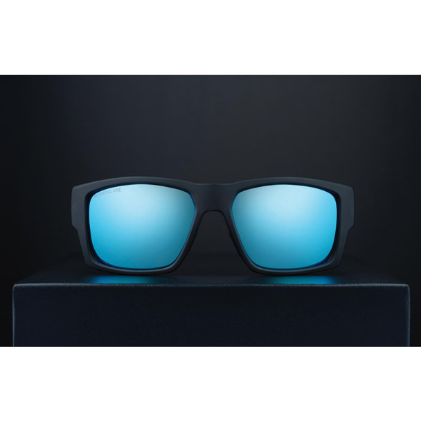 product variation OPTIC NERVE Caddo Matte Gray Tortuga Sunglasses with Hydroglare Polarized Smoke Lens Ice Blue Mirror (22873) image