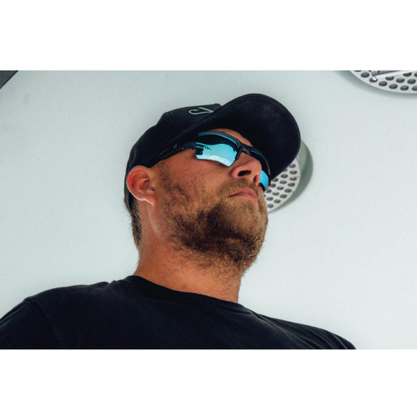 product variation OPTIC NERVE Unisex Durango Matte Black Sport Sunglasses with Hydroglare Polarized Smoke Lens Ice Blue Mirror (22869) image