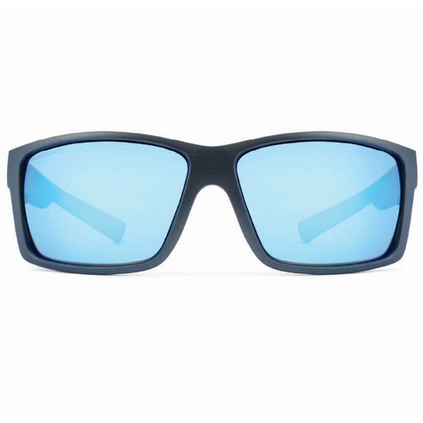 product variation OPTIC NERVE Unisex Staunton Matte Aluminum Gray Frame with HYDROGLARE Polarized Smoke Lens Ice Blue Mirror Sunglasses (22876) image