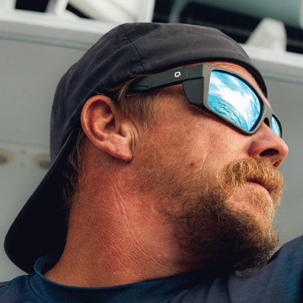 product variation OPTIC NERVE Unisex Staunton Matte Aluminum Gray Frame with HYDROGLARE Polarized Smoke Lens Ice Blue Mirror Sunglasses (22876) image