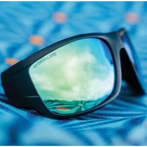 product variation OPTIC NERVE Contra Matte Black Sunglasses with Hydroglare Polarized Brown Lens Green Mirror (22871) image