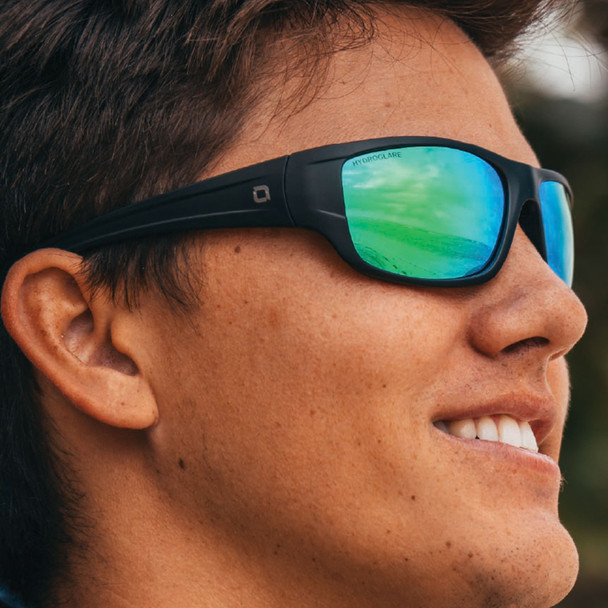 product variation OPTIC NERVE Contra Matte Black Sunglasses with Hydroglare Polarized Brown Lens Green Mirror (22871) image
