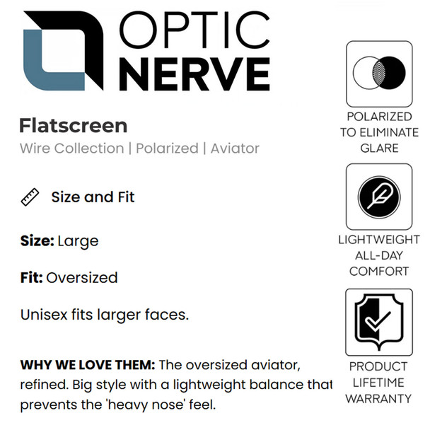 product variation OPTIC NERVE Unisex Flatscreen Shiny Gunmetal Frame with Polarized Gradient Smoke Lens Sunglasses (22825) image