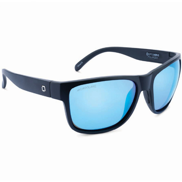 product variation OPTIC NERVE Kingfish Matte Black Sunglasses with Hydroglare Polarized Smoke Lens Ice Blue Mirror (22877) image