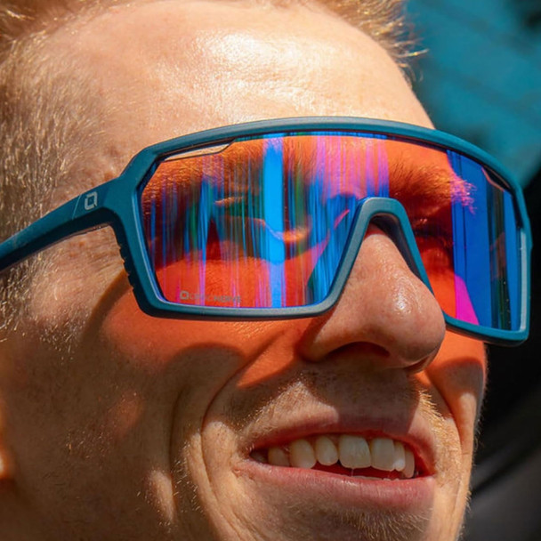 product variation OPTIC NERVE Unisex FixiePHENOM 2.0 Matte Blue Frame with Copper Lens Silver Mirror Sunglasses (22812) image
