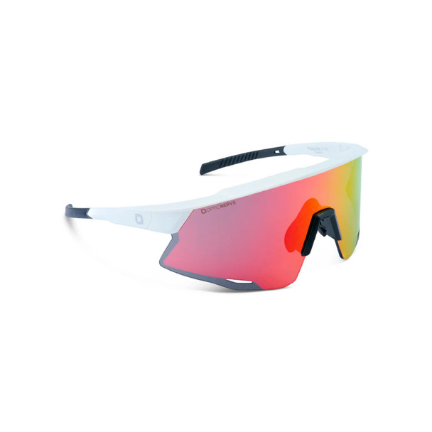 product variation OPTIC NERVE FixieAIR Shiny White with Smoke Lens Red Mirror Sunglasses (22799) image