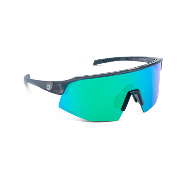 product variation OPTIC NERVE FixieSLICE Crystal Gray with Smoke Lens Green Mirror Sunglasses (22807) image