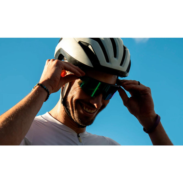 product variation OPTIC NERVE FixieSLICE Crystal Gray with Smoke Lens Green Mirror Sunglasses (22807) image