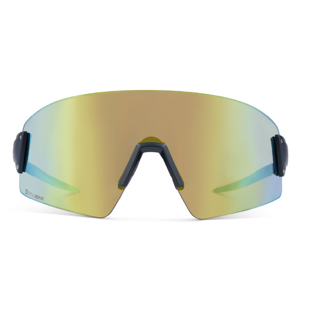 product variation OPTIC NERVE FixieBLAST Matte Black with Brown Lens Gold Mirror Sunglasses (22802) image