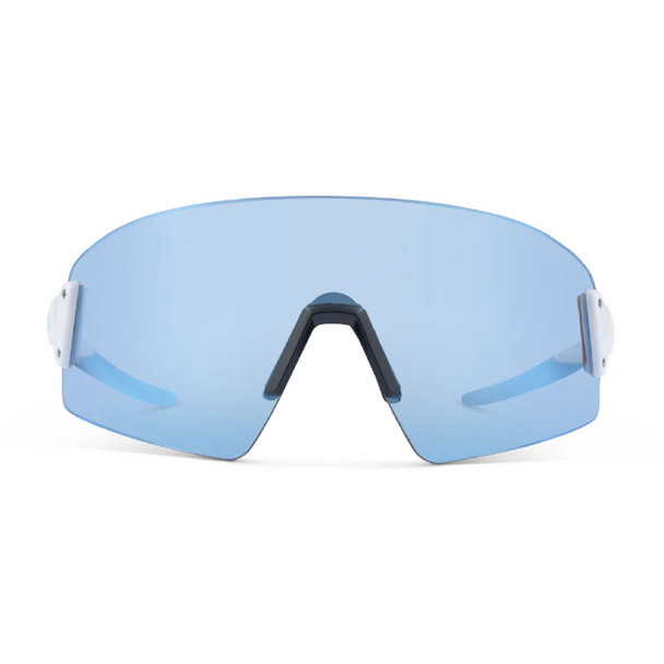 product variation OPTIC NERVE FixieBLAST Shiny White with Brown Lens Ice Blue Mirror Sunglasses (22803) image