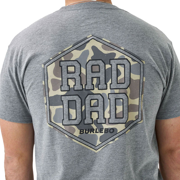 product variation BURLEBO Rad Dad Deer Camo/Dark Heather Grey Short Sleeve Tee (SST-RDDC-DHG) image