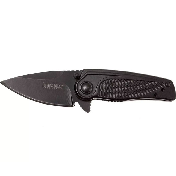 product variation Kershaw SPOKE, Folding Knife/Assisted, 4CR14, black-oxide, Plain, Drop Point, SpeedSafe, Flipper, Liner Lock, Reversible Carry, 2", Steel, Black-Oxide, Box 1313BLK image