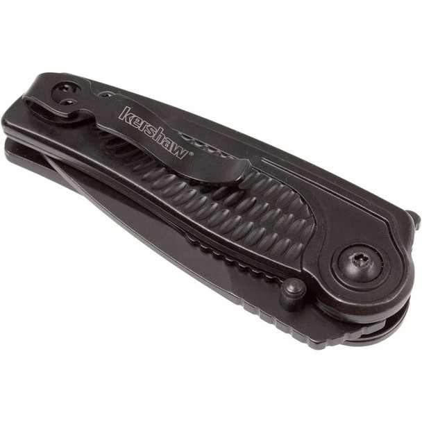 product variation Kershaw SPOKE, Folding Knife/Assisted, 4CR14, black-oxide, Plain, Drop Point, SpeedSafe, Flipper, Liner Lock, Reversible Carry, 2", Steel, Black-Oxide, Box 1313BLK image
