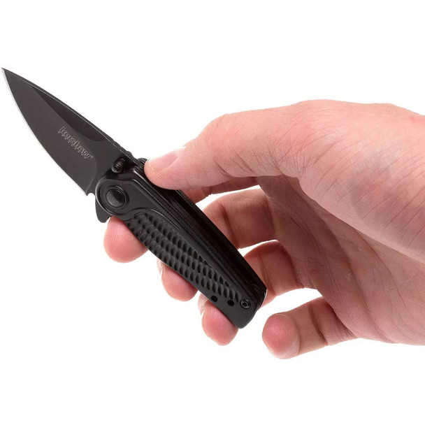 product variation Kershaw SPOKE, Folding Knife/Assisted, 4CR14, black-oxide, Plain, Drop Point, SpeedSafe, Flipper, Liner Lock, Reversible Carry, 2", Steel, Black-Oxide, Box 1313BLK image