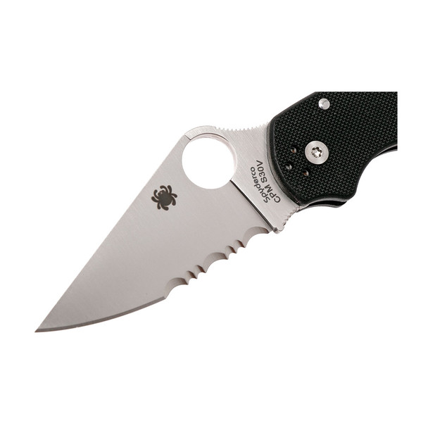 product variation SPYDERCO Para 3 2.95in Plain/Serrated Edge Black Folding Knife (C223GPS) image