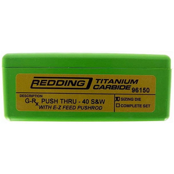 product variation Redding Reloading 40 S&W Carbide  G-RX Push Thru Base Sizing Die Kit (96150) image
