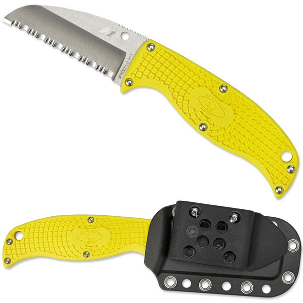product variation SPYDERCO Enuff Salt Lightweight Yellow H1/Sheepfoot 2.75in Knife (FB31SYL) image