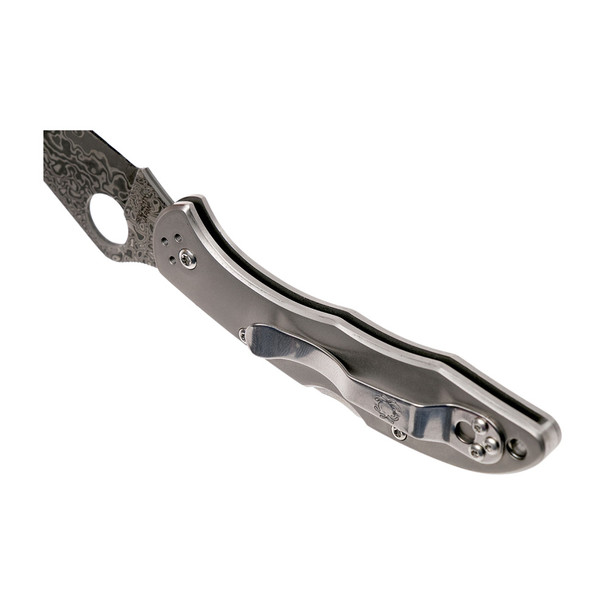 product variation SPYDERCO Delica 4 2.9in Titanium Damascus Knife (C11TIPD) image