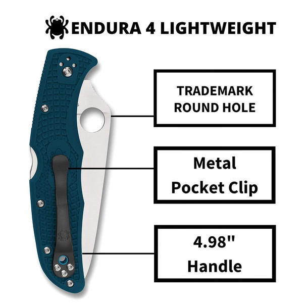 product variation SPYDERCO Endura 4 Blue FRN Folding Knife (C10FPK390) image