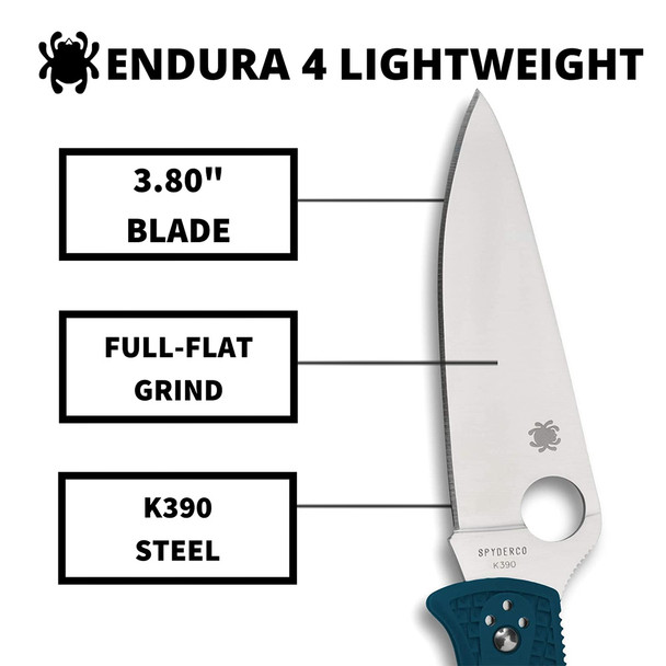 product variation SPYDERCO Endura 4 Blue FRN Folding Knife (C10FPK390) image