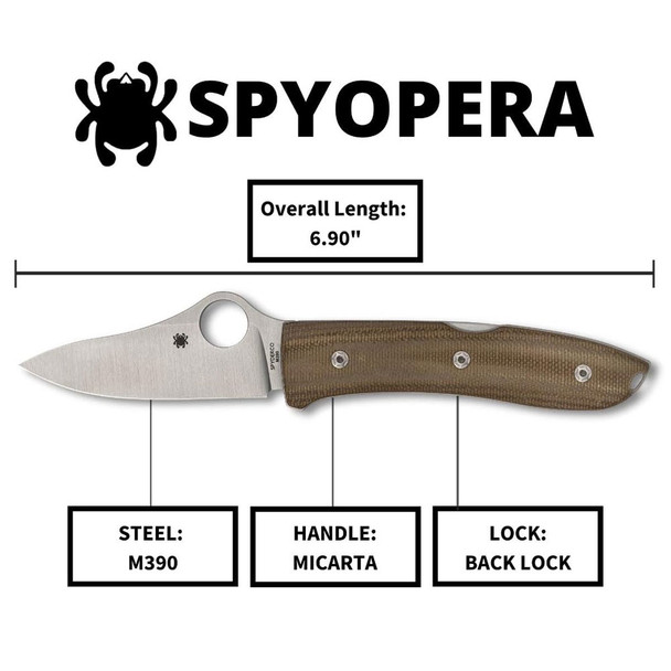 product variation SPYDERCO SpyOpera Brown PlainEdge Folding Knife (C255CMP) image