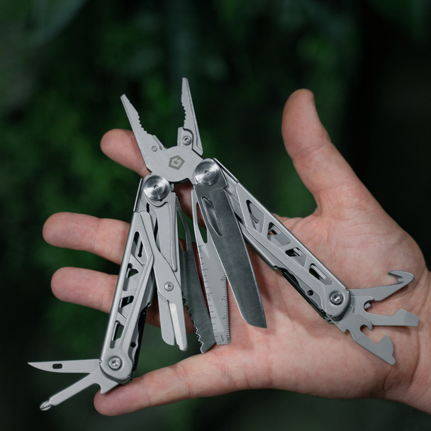 product variation GRITR 13-in-1 Stainless Steel EDC Pocket Camping Multitool w/ Nylon Sheath image