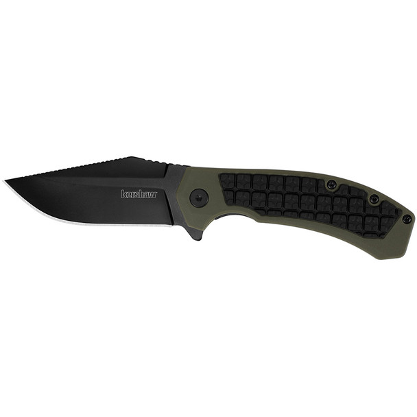 product variation KERSHAW Faultline 3in Black/Green Folding Knife (8760) image