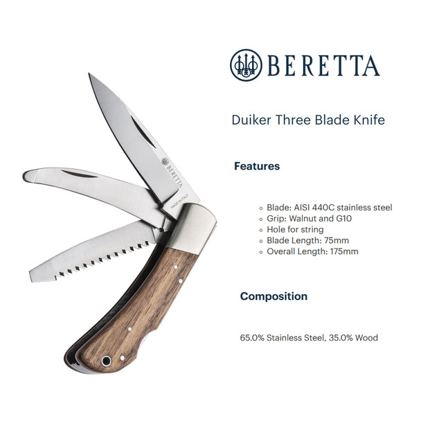product variation BERETTA Duiker Three Blade Knife (CO221A273508B4) image