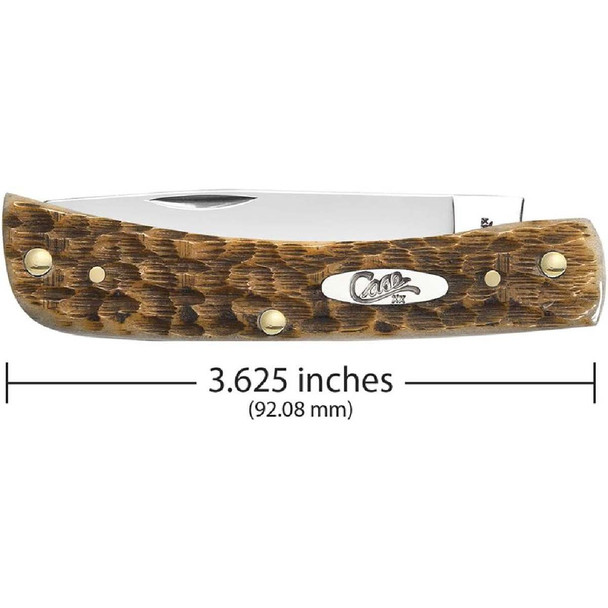 product variation CASE XX Sod Buster Jr Amber Bone Peach Seed Jig Amber Bone Stainless Steel Pocket Knife (00245) image