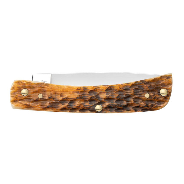 product variation CASE XX Sod Buster Jr Peach Seed Jig Amber Bone CS Pocket Knife (30092) image