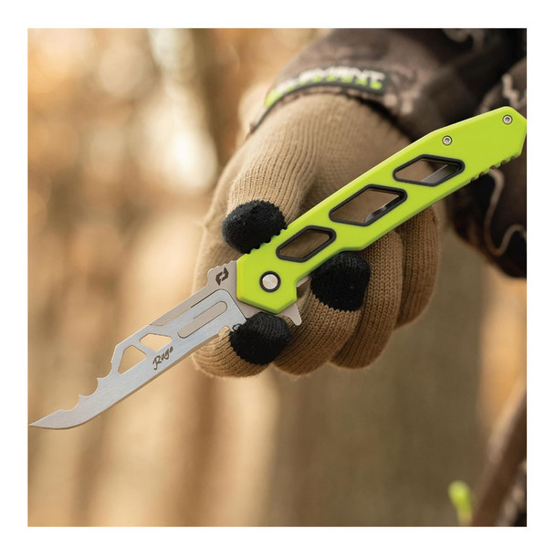 product variation Schrade Isolate Enrage 8 Satin Blade Gree Carbon Fiber Handle Replaceable Blade Knife (1197646) image