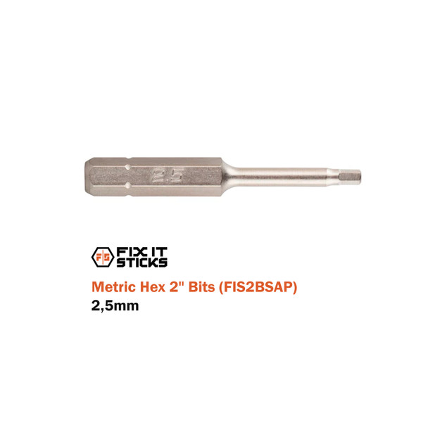 product variation FIX IT STICKS Set of Six 2in Metric Hex Bits (FIS2BSAP) image