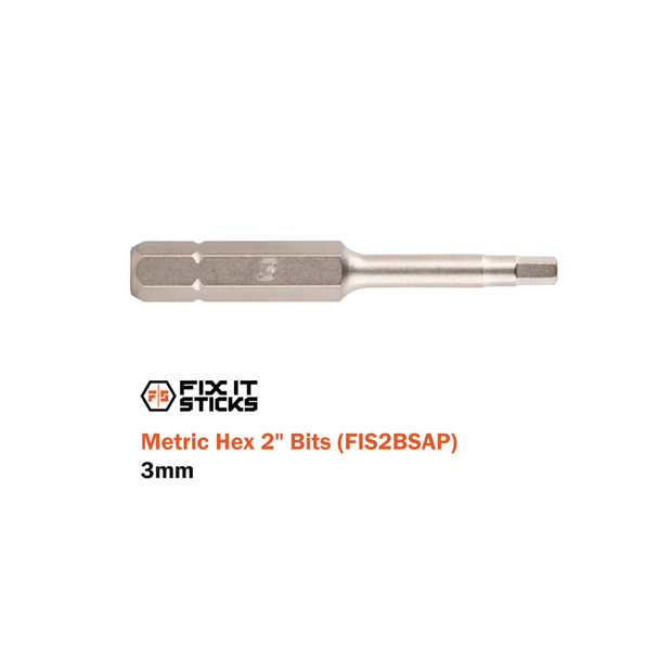 product variation FIX IT STICKS Set of Six 2in Metric Hex Bits (FIS2BSAP) image