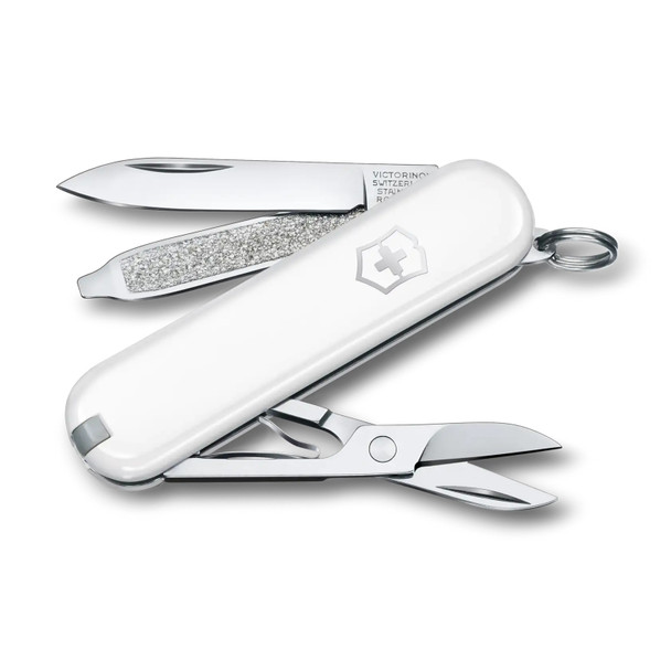 product variation Victorinox Classic SD Red Swiss Army Keychain Pocket Knife Multi-Tool Falling Snow image