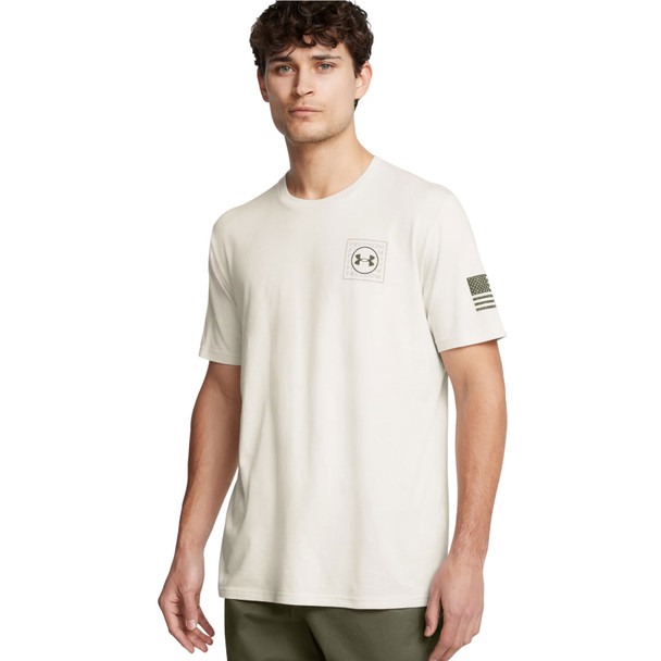 product variation UNDER ARMOUR Men's Freedom Snake Summit White/Marine OD Green T-Shirt (1386732-110) image