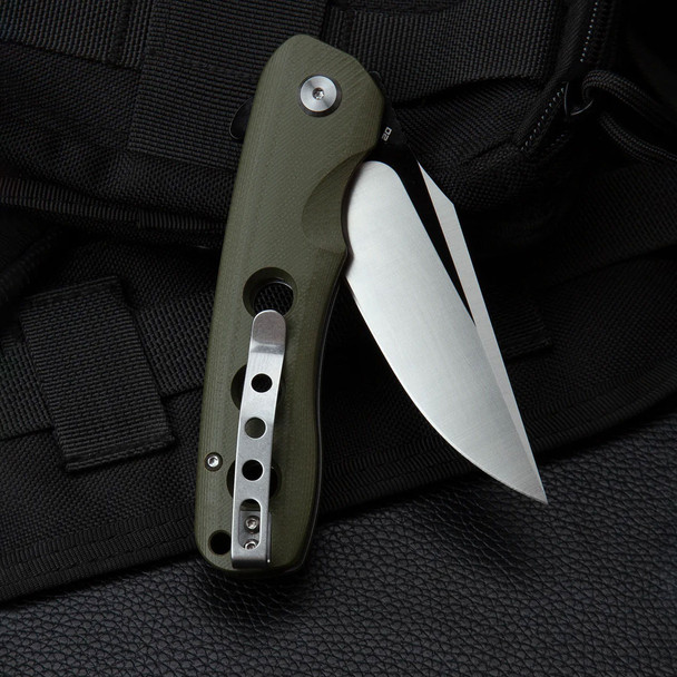 product variation Green G10 Handle | Satin+Black D2 Blade image
