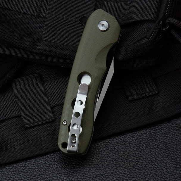 product variation Green G10 Handle | Satin+Black D2 Blade image