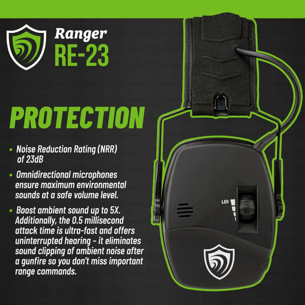 product variation OTIS Earshield Ranger Electronic Pro 23dB Earmuffs (FG-ES23E-BK) image