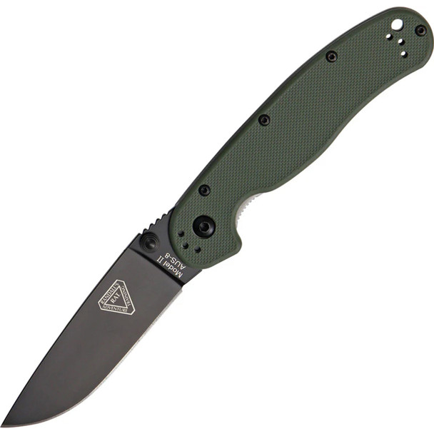 product variation ONTARIO KNIFE COMPANY RAT II Folder OD Green Folding Knife (ON8861OD) image
