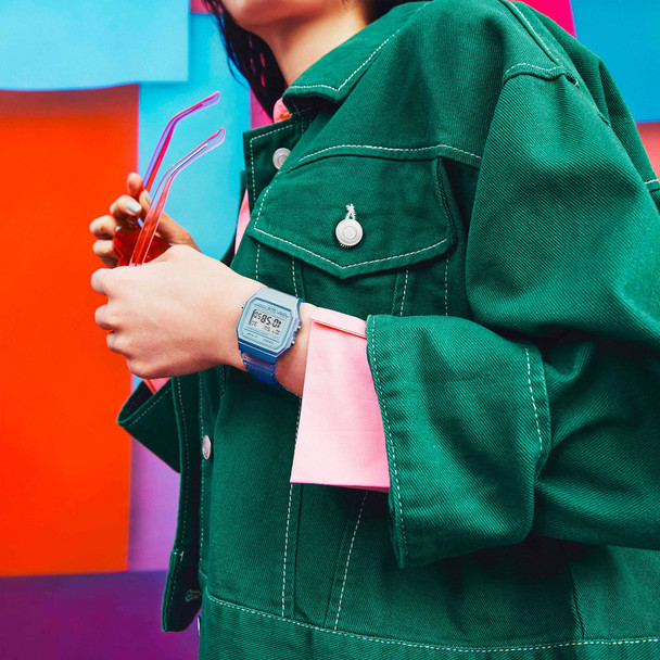 product variation CASIO POP Collection Blue Translucent Digital Sport Watch (F91WS-2) image